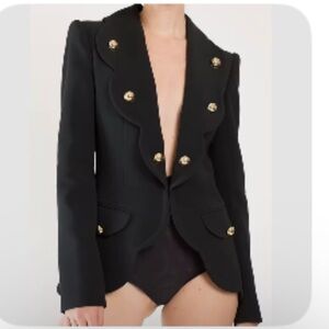 Black Blazer with Gold Buttons
